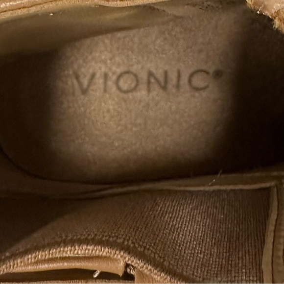 Vionic Nella Women's Boots Size 8 Napa Tan Leather Comfort Platform Booties - Picture 9 of 9